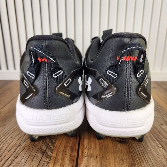 Under Armour Yard Low ST Baseball Cleats Mens Sz 10.5 Black Metal Spikes 3025591 - Picture 4 of 9